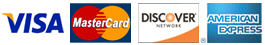 Visa, Mastercard, American Express & Discover Accepted